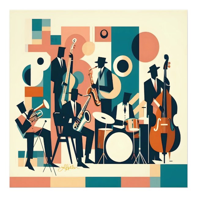 Impression Photo Mid Century Jazz Age Sextet (Devant)