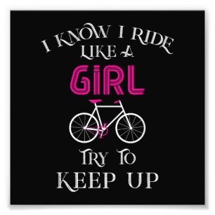 Impression Photo Mignonne Vélo Femme Femme Cycliste Femme
