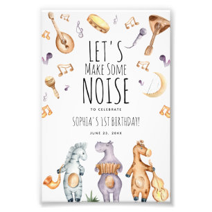 Impression Photo Mignons Faisons Du Bruit Animaux Africains Anniver