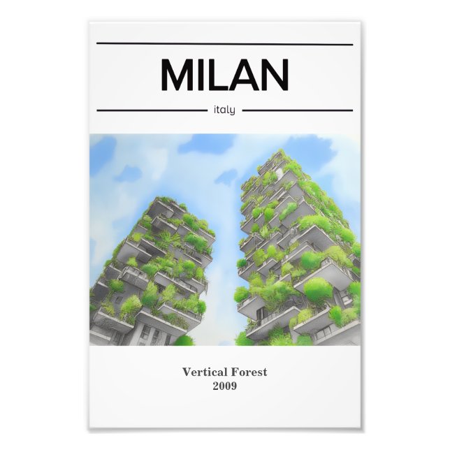 Impression Photo Milan Architecture Skyscraper Vertical Forest (Devant)