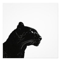 Minimalisme de tête de panthère noire