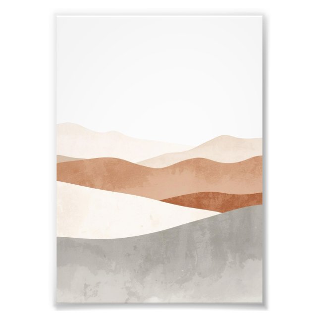 Impression Photo Minimalist abstract landscape wall art – Calm neut (Devant)