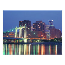 Minneapolis Skyline la nuit