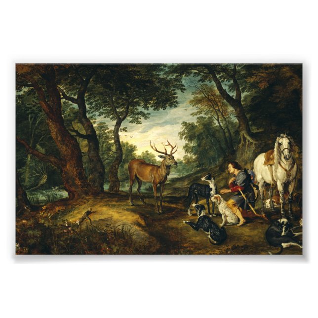 Impression Photo Miracle de saint Hubert par Pierre Paul Rubens  (Devant)