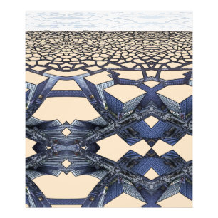 Impression Photo Mirage Urbain : Canyons de Béton sur Terres Arides
