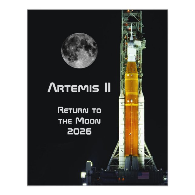 Impression Photo Mission Artemis II sur la Lune (Devant)