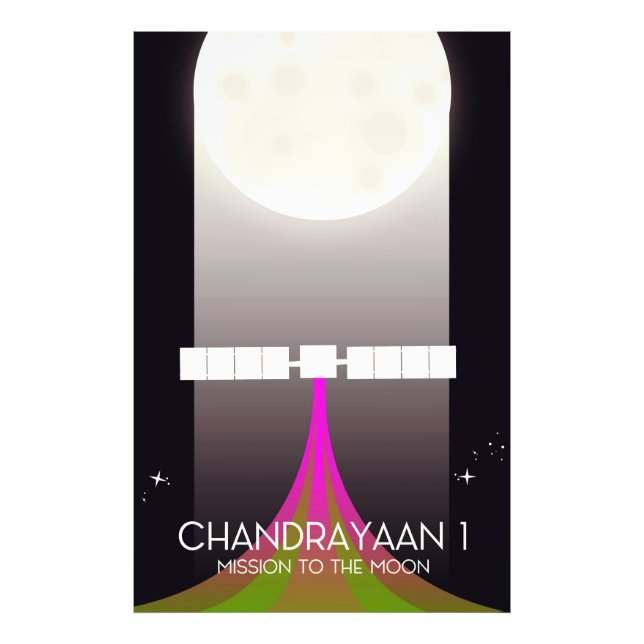 Impression Photo Mission spatiale Chandrayaan-1 vers la Lune (Devant)