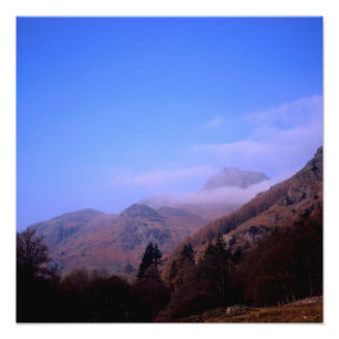 Impression Photo Mist The Langdale Pikes Lake District England