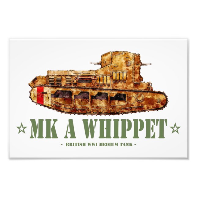 Impression Photo MK A Whippet World War One British Medium Tank WWI (Devant)
