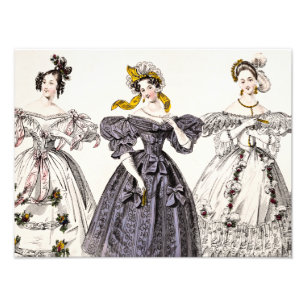 Impression Photo Mode vintage de Paris de 1800s - robes et