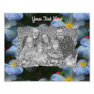 Impression Photo Modèle de cadre Clematis blanc