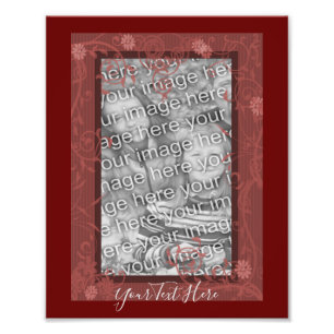 Impression Photo Modèle de cadre de conception florale