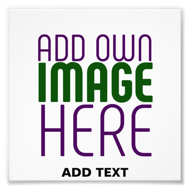 IMPRESSION PHOTO MODELE DE TEXTE D'IMAGE BLANCHE SIMPLE ET MODIFIAB (Devant)