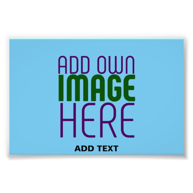 IMPRESSION PHOTO MODELE DE TEXTE D'IMAGE BLEU CIELO SWAG ÉDITABLE M (Devant)