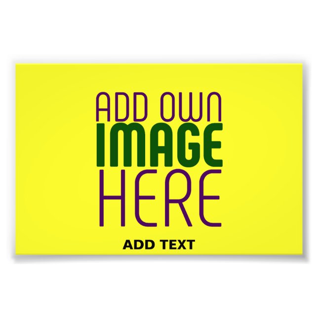IMPRESSION PHOTO MODÈLE DE TEXTE D'IMAGE JAUNE CLAIR ÉDITABLE MODER (Devant)