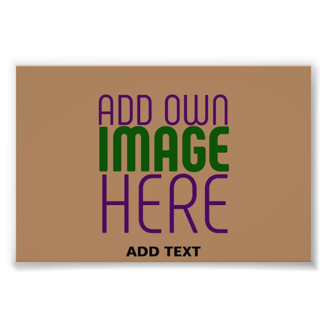 IMPRESSION PHOTO MODELE DE TEXTE D'IMAGE MARRON SIMPLE ÉDITABLE MOD (Devant)