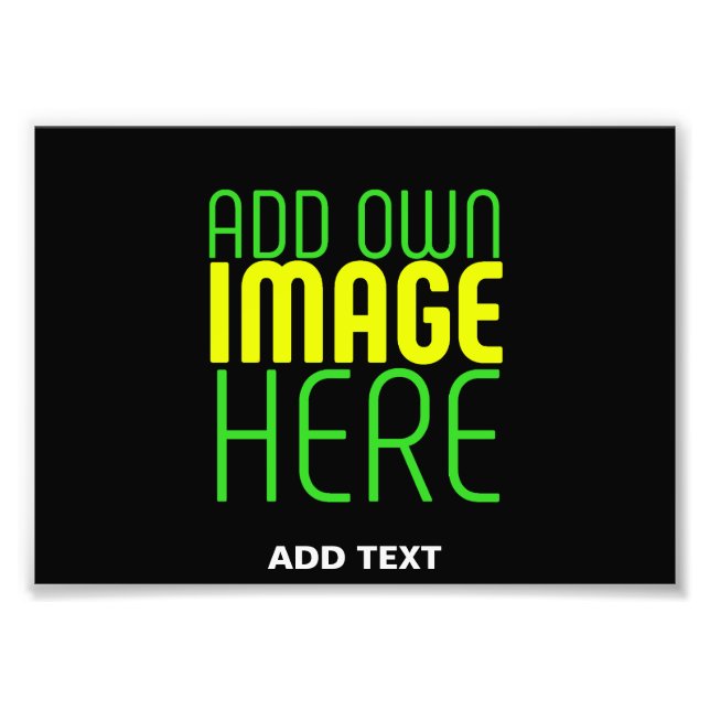 IMPRESSION PHOTO MODELE DE TEXTE D'IMAGE NOIRE SIMPLE ET MODIFIABLE (Devant)