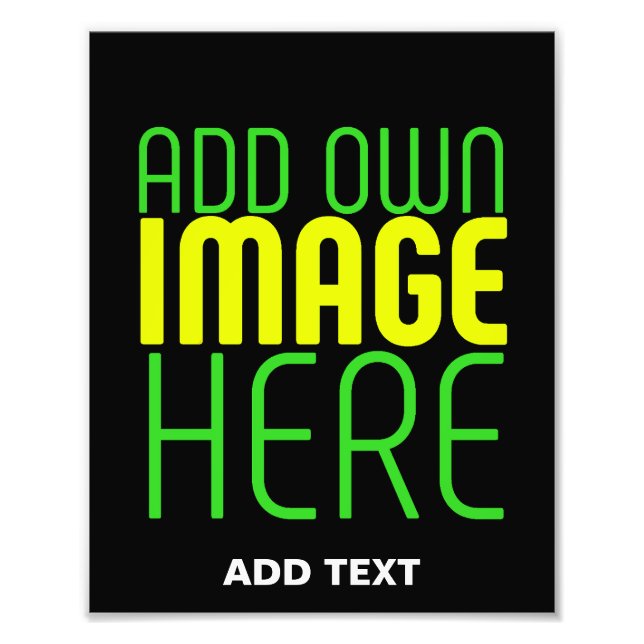IMPRESSION PHOTO MODELE DE TEXTE D'IMAGE NOIRE SIMPLE ET MODIFIABLE (Devant)