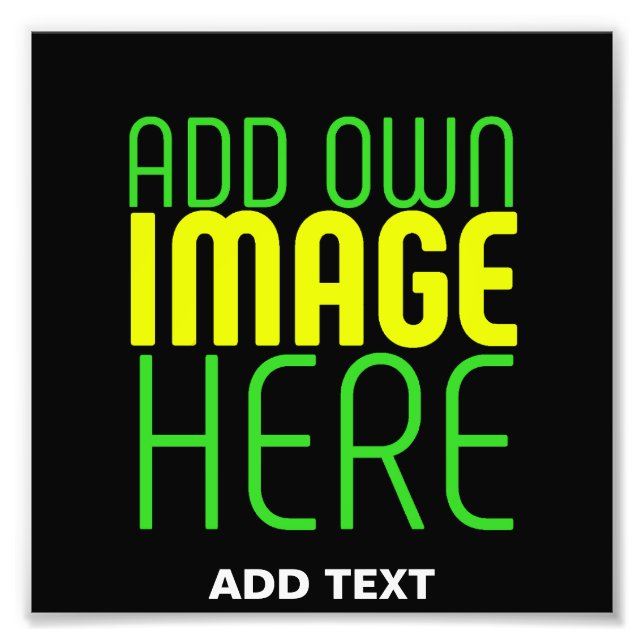 IMPRESSION PHOTO MODELE DE TEXTE D'IMAGE NOIRE SIMPLE ET MODIFIABLE (Devant)