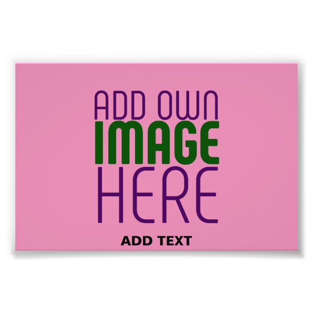 IMPRESSION PHOTO MODELE DE TEXTE D'IMAGE ROSE CHAUD MIGNON ÉDITABLE (Devant)