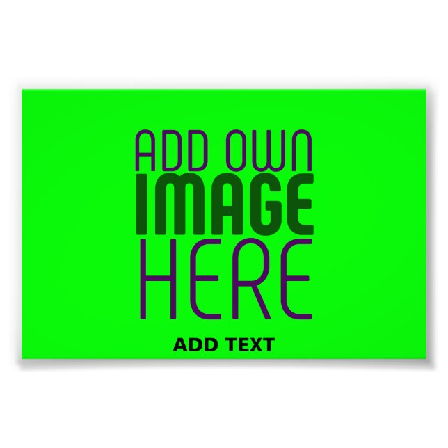IMPRESSION PHOTO MODELE DE TEXTE D'IMAGE VERT NÉON ÉDITABLE MODERNE (Devant)