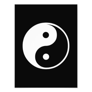 Impression Photo Modèle noir et blanc d'illustration de Yin Yang