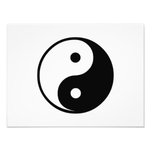 Impression Photo Modèle noir et blanc d'illustration de Yin Yang