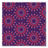 Moderne Cœurs Urbains Motif Violet