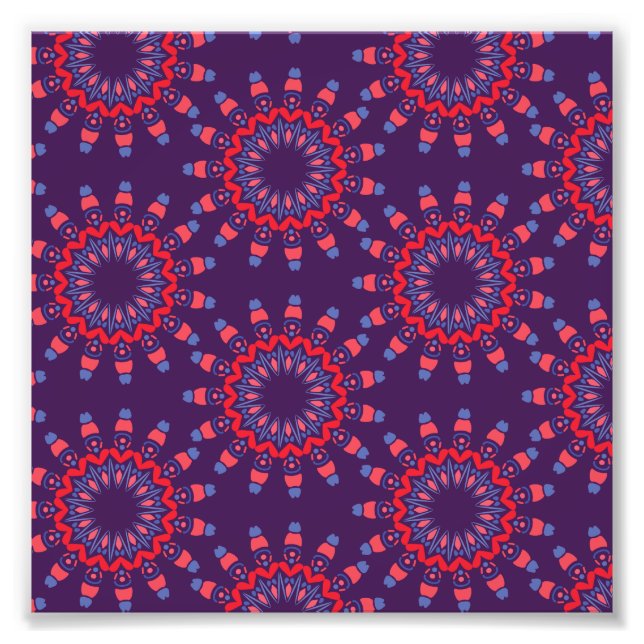 Impression Photo Moderne Cœurs Urbains Motif Violet (Devant)