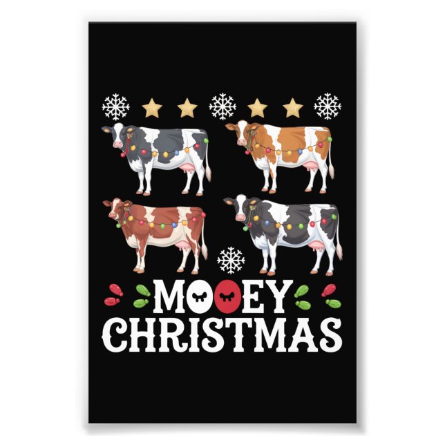 Impression Photo Moey Christmas Cow Lover Ferme de vacances Agritou (Devant)