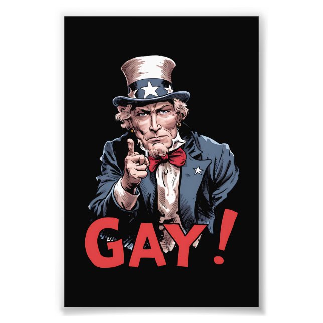 Impression Photo Mois de la fierté de l'allié gay LGBT drôle (Devant)