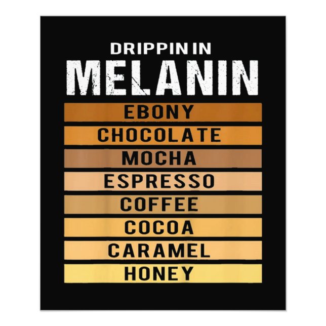 Impression Photo Mois de l'histoire des Noirs Drippin Melanin (Devant)