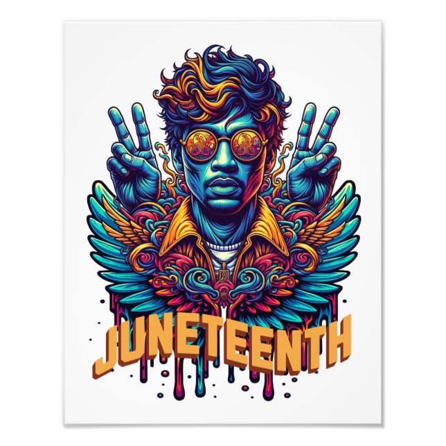Impression Photo Mois de l'histoire des Noirs Juneteenth Ange de la (Devant)