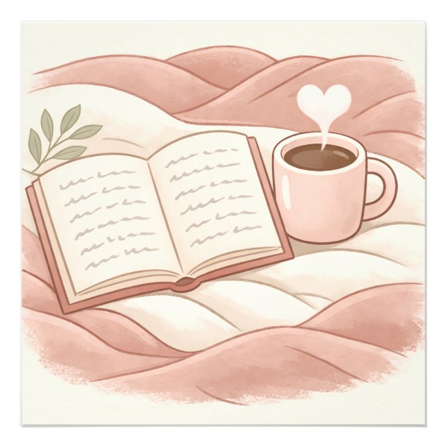 Impression Photo Moment de lecture cosy - Design pour les amoureux  (Devant)