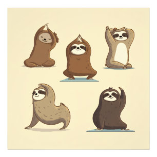 Impression Photo Moments de yoga avec des paresseux