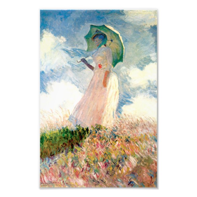 Impression Photo Monet Femme Avec Parasol Print (Devant)