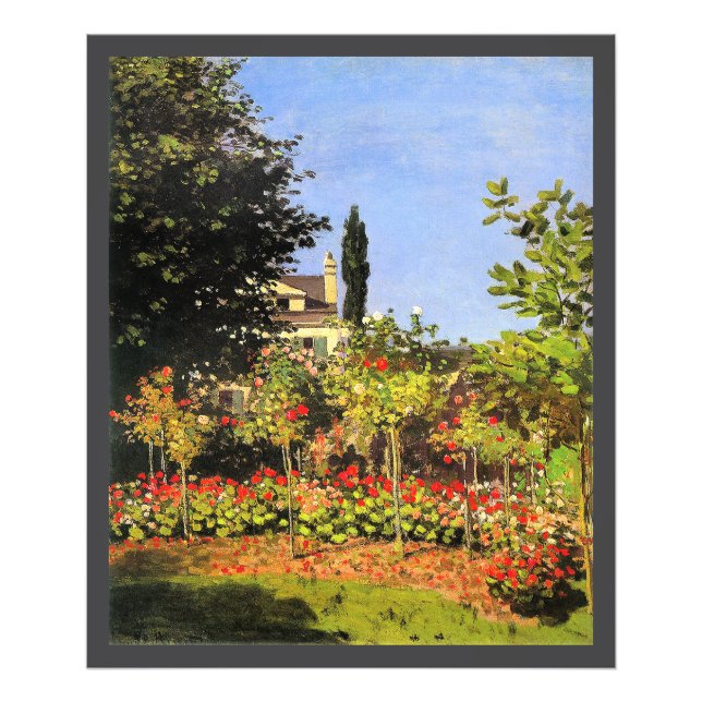 Impression Photo Monet - Jardin en fleurs (Devant)