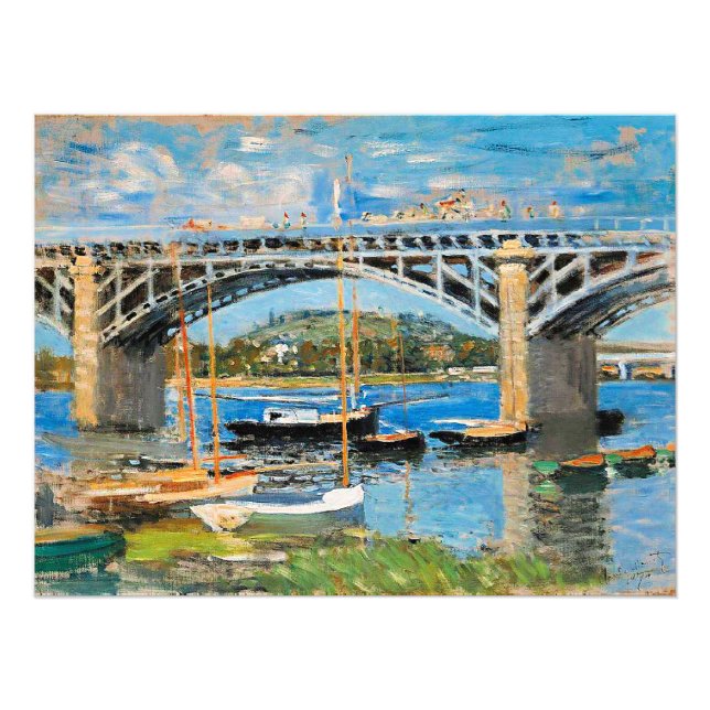 Impression Photo Monet - Le Pont sur la Seine, (Devant)