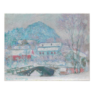 Impression Photo Monet - Norvège, village de Sandviken sous la neig