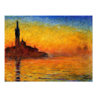 Impression Photo Monet - Twilight Venice, art célèbre,