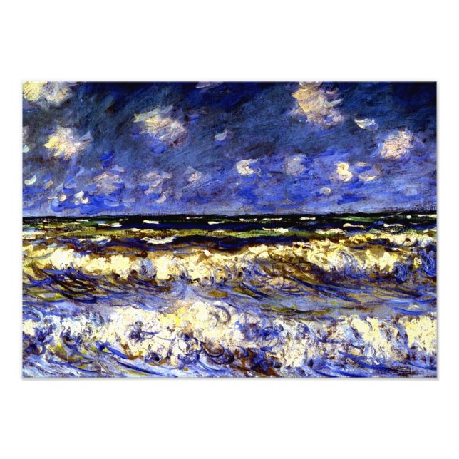 Impression Photo Monet - Une mer orageuse, peinture d'art (Devant)