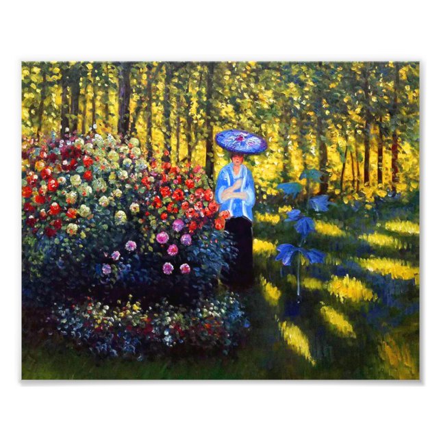 Impression Photo Monet Woman avec un parasol dans le jardin (Devant)