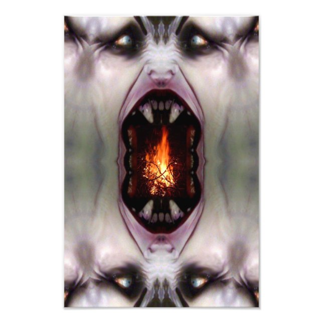 Impression Photo Monstre dans la cheminée (Devant)