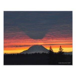 Impression Photo Mont Rainier 11X14 et son ombre