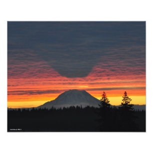 Impression Photo Mont Rainier 16X20 et son ombre