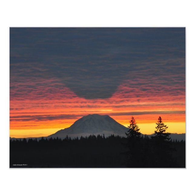 Impression Photo Mont Rainier 16X20 et son ombre (Devant)