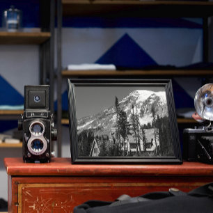 Impression Photo Mont Rainier noir et blanc