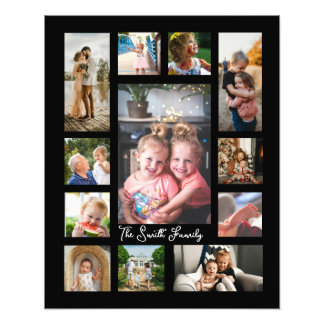 Impression Photo Montage de 12 photos unique minimaliste simple