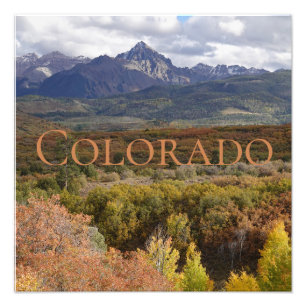 Impression Photo Montagne violette contraste Colorado