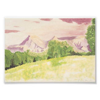 Impression Photo Montagnes et arbres